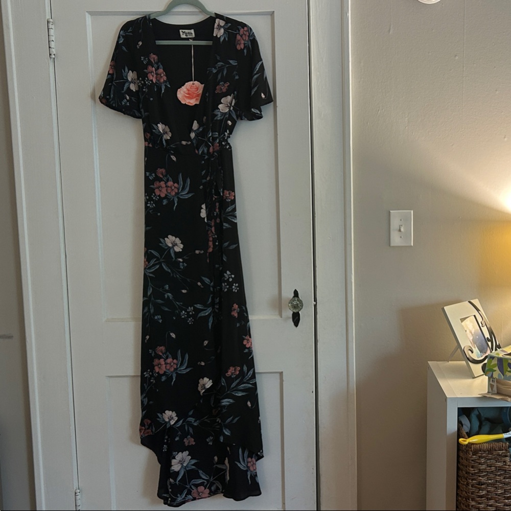 Show Me Your MuMu Black Floral Maxi Dress